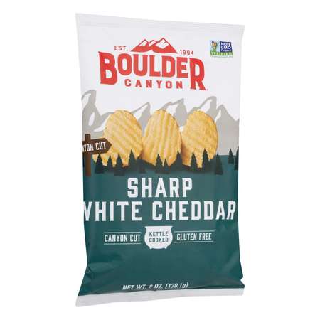 Boulder Canyon Boulder Canyon 6 oz. Sharp White Cheddar Kettle Chip, PK12 12701